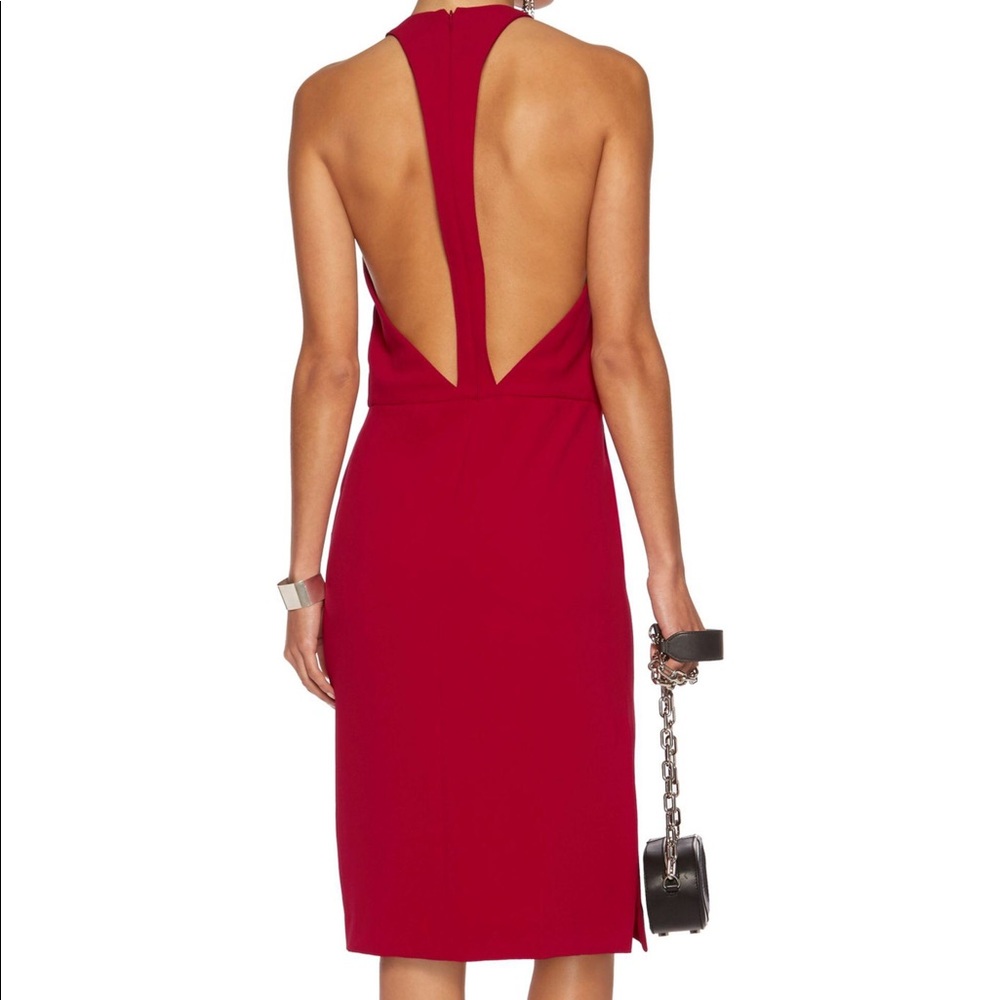 Iro midi length halter dress red date night cocktail